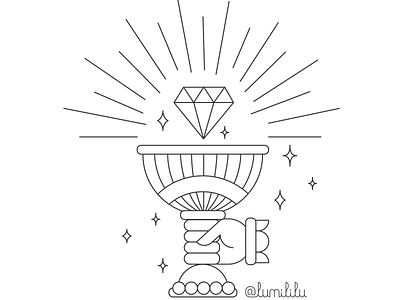 cup black and white cup design diamond emotions fortune graphic design illustration illustrator linear love oldschool tarot tattoo vector