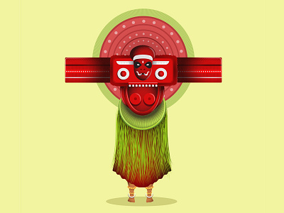 Letter-T: Theyyam 36 days of type letter t performing arts of india