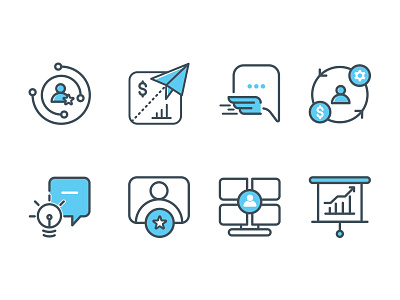 Icons client work crm icons