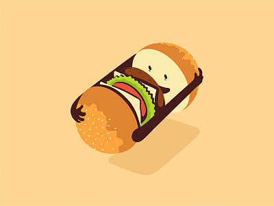 Bun-tastic bond burger dribbbledesigncontest illustration teamwork teepublic