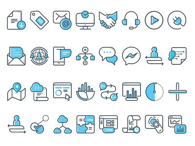 Icons client work crm custom icons.