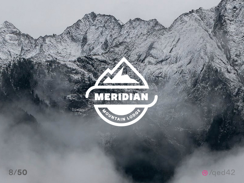 Daily logo challenge. 8/50 ski snowboard lodge mountain logo daily logo challenge daily logo