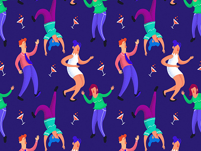 Happy Hour dance design happy hour illustration music office party