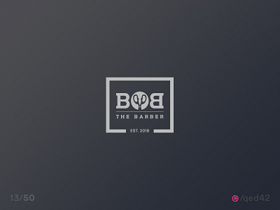 Daily logo challenge. 13/50 barber shop daily logo daily logo challenge logo salon