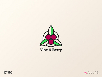 Daily logo challenge. 17/50 berry daily logo daily logo challenge geometry logo symmetry vine