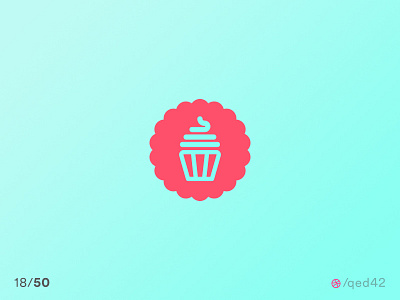Daily logo challenge. 18/50 bakery cafe cupcake daily logo daily logo challenge logo
