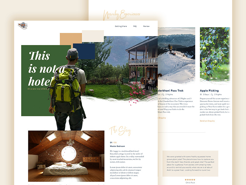 Mount Happy website lodge hotel traveller mountains resort design