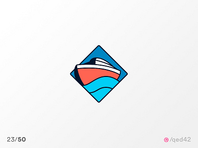 Daily logo challenge. 23/50 boat daily logo daily logo challenge logo sea