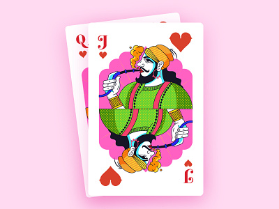 Jack Of Heart design illustration india jack playing card queen