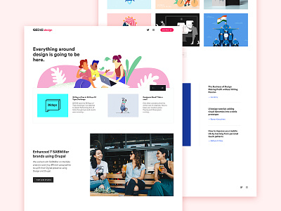 qed42.design agency landing page casestudy design landing page one page site parallax uiux