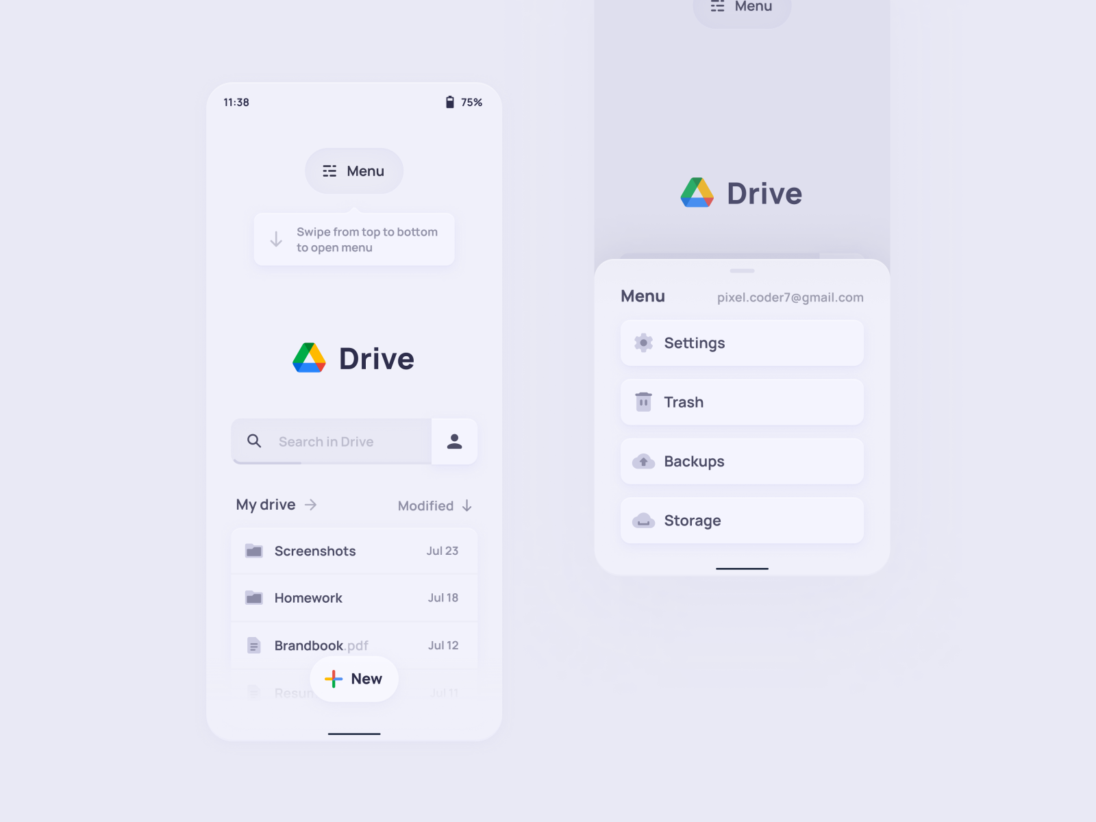 Google Drive Redesign Exploration Concept by Oleksii Besida on Dribbble