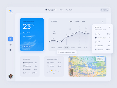 Desktop Weather App Concept app application concept design desktop exploration figma tiles ui weather web