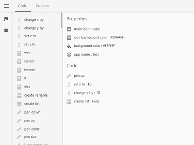 Flux Editor Art concept app arrow code design language preview programing ui