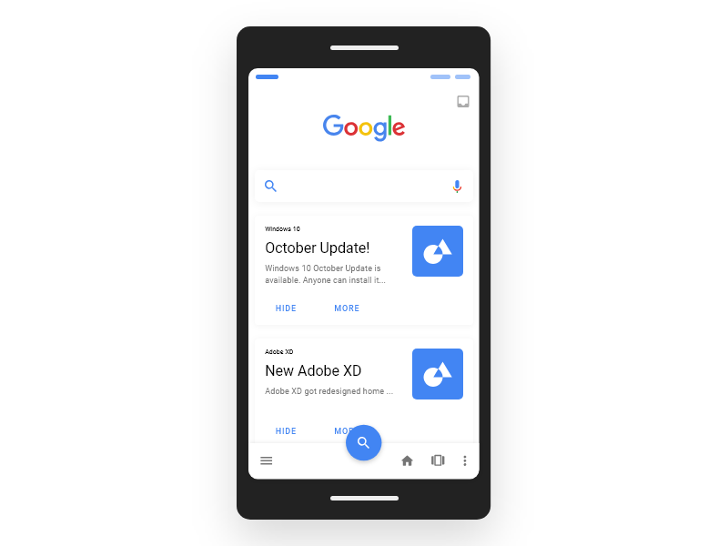 Android Google App by Oleksii Besida on Dribbble