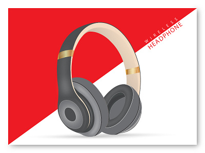 Wireless Headphone 3d big design color cool design dribbble headphone illustraion sharp design vector wireless headphone