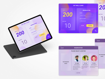 UI training : Clinic reservation app for iPad