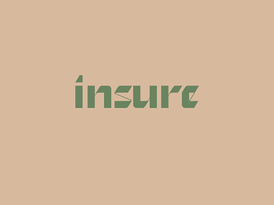 Insure logo identity logo mark