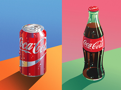 Coke Illustrations coca-cola coca-cola bottle cocacola coke coke art coke bottle coke can digital illustration illustration illustrator product illustration vector illustration