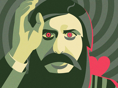 Ra-Ra Rasputin adobe green heart illustrator love man portrait rasputin russia vector