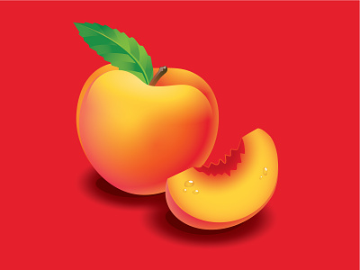 Peach adobe cocacola coke food fresh fruit illustrator juice organic peach plant soda