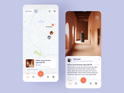 Travel social media app app comment design explore figma friends graphic design icon illustration interface like map pin post share social media travel typography ui ux