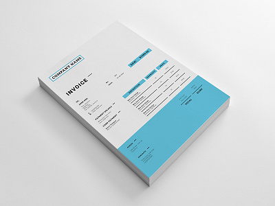 Invoice a4 bill clean corporate imran indesign invoice minimal profetional stocks word