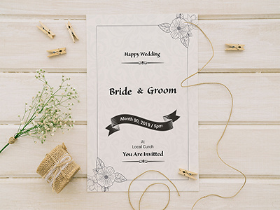 Weeding Vintage Invitation Flyer