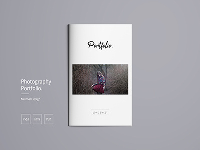 Photography Portfolio (cover) a4 brochure catalog lookbook magazine minimal design photobook photography brochure portfolio