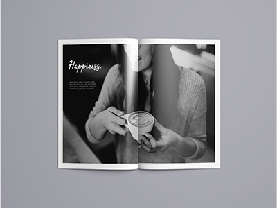 Photography Portfolio ( Happiness ) a4 brochure catalog look book minimal photography borchure portfolio