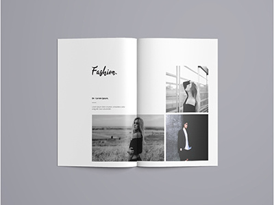 Photography Portfolio ( Fashion ) a4 brochure catalog look book minimal photography borchure portfolio
