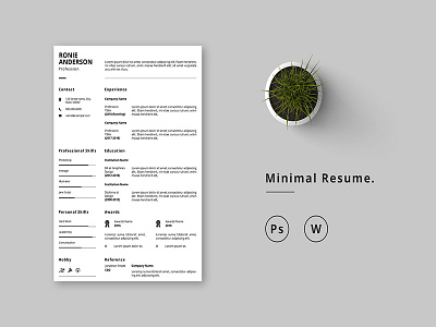Minimal Resume