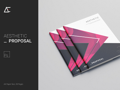 Aesthetic Proposal a4 brochure abstract flyer corporate design minimal design proposal proposals template design