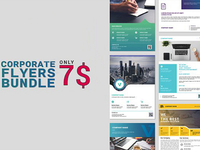 14 Corporate flyer just for $6 abstract design. photoshop file abstract flyer bundle bundles business flyer corporate corporate design design flyer minimal minimal design