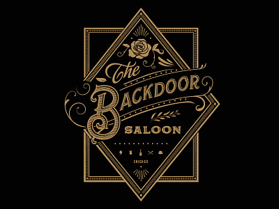 Branding for The Backdoor Saloon bar branding creative direction logo restaurant