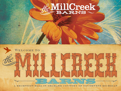 Social Ads for The Millcreek Barns branding event facebook ads logo vintage western wedding