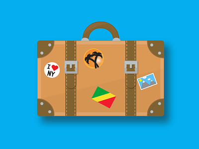 Suitcase Graphic art design graphic illustration luggage pack suitcase travel web