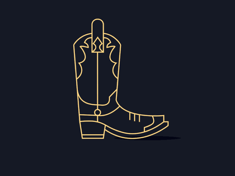 Boot scootin' cowboy boot illustration line