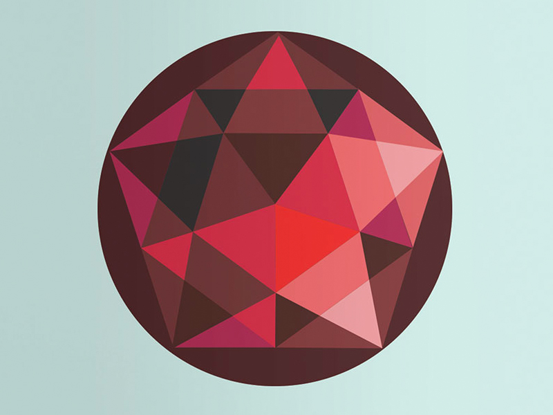 Ruby gemstone illustration by James Eade on Dribbble