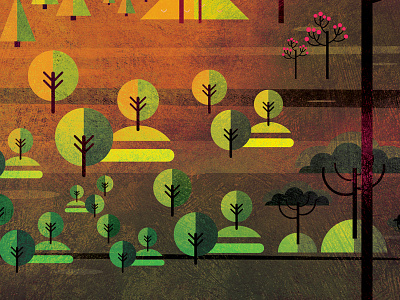 Landscape WIP illustration jungle landscape trees vector