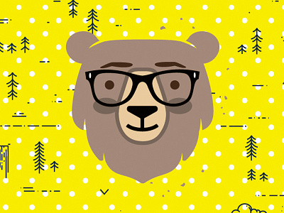 Bear character animal bear character design illustration polkadot vector