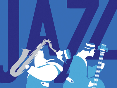 Jazzmen illustration instruments jazz live music