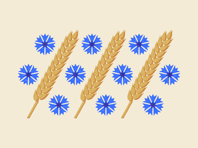 Cornflower pattern adobe cornflower flower illustration illustrator pattern plant spikes vector wheat