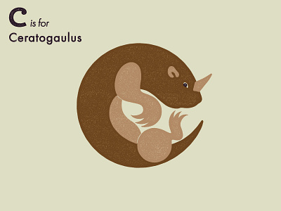 C is for Ceratogaulus adobe alphabet animal ceratogaulus extinct illustration illustrator letter rodent vector