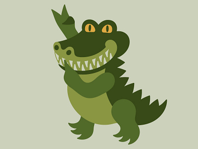 Peace and quiet adobe alligator animal illustration illustrator kindergarten peace quiet vector