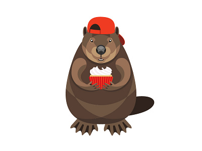 Beaver adobe animal beaver canada day illustration illustrator vector