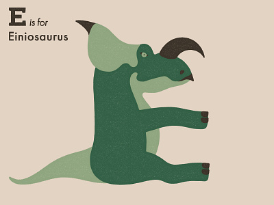 E is for Einiosaurus adobe alphabet animal dinosaur einiosaurus extinct illustration illustrator letter vector