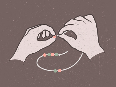Beading adobe beading beads hands illustration illustrator texture vector