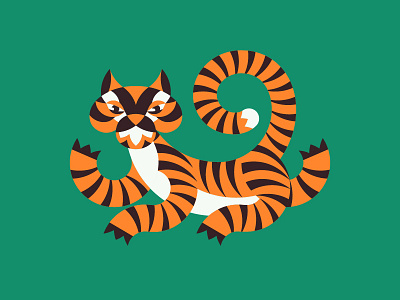 Tiger adobe animal illustration illustrator tiger vector