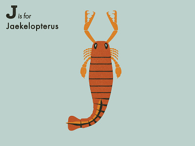 J is for Jaekelopterus adobe alphabet animal extinct illustration illustrator letter vector