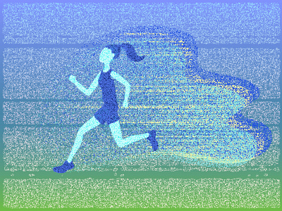 Runner adobe fitness girls illustration illustrator runner running vector